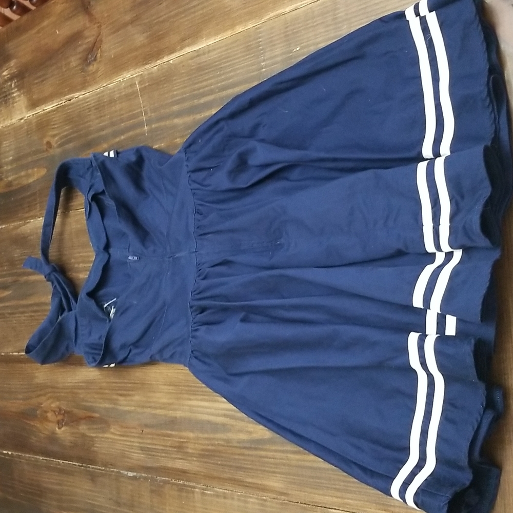 Hell Bunny Vixen Nautical Sailer Cosplay Dress Small - Picture 7 of 7